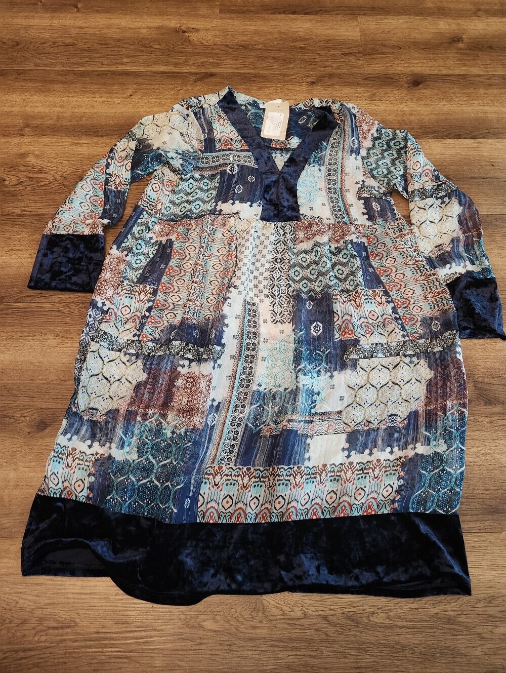 Sundance Baci Patchwork Dress Size Medium